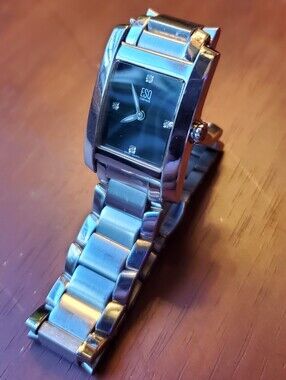 ESQ Movado Venture Diamond Tank Watch E5298 - Fresh Battery!